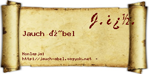 Jauch Ábel névjegykártya