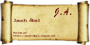 Jauch Ábel névjegykártya